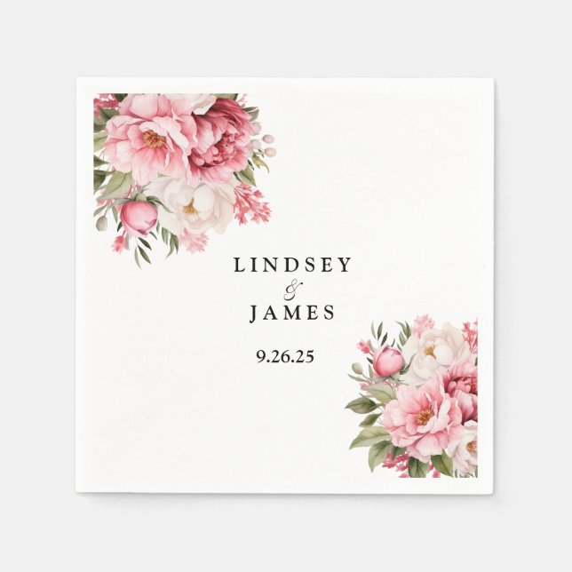 Hochzeitspapier Napkins Serviette (Vorderseite)