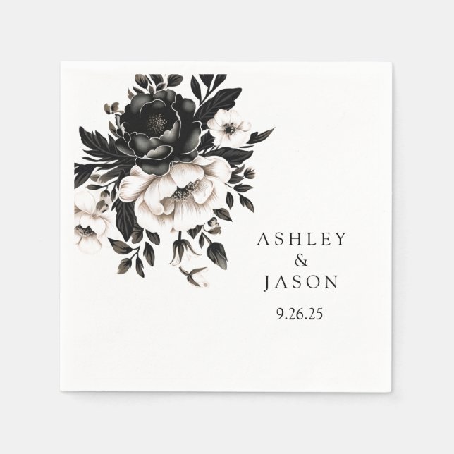 Hochzeitspapier Serviette (Vorderseite)