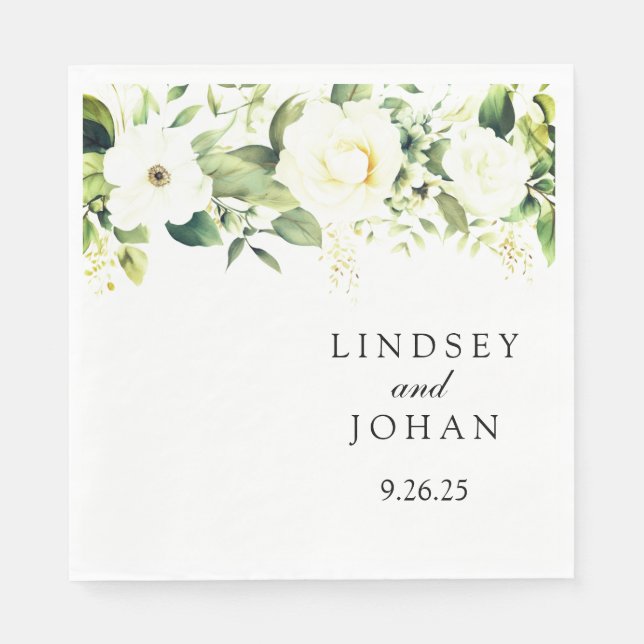 Hochzeitspapier Serviette (Vorderseite)