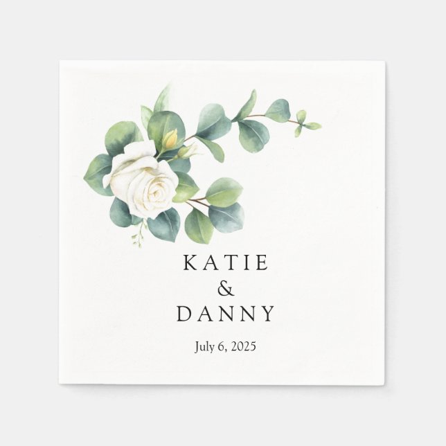 Hochzeitspapier Serviette (Vorderseite)