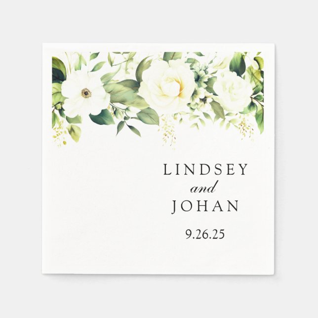 Hochzeitspapier Serviette (Vorderseite)