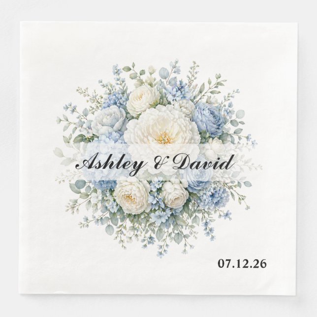 Hochzeitspapier Servietten (Vorderseite)