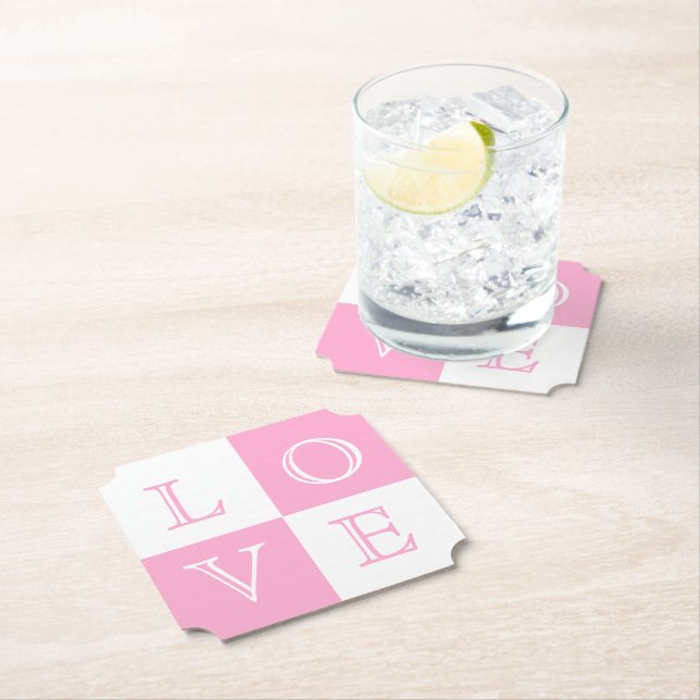 Hochzeitspapier-Untersetzer-Set der Liebe Untersetzer (Vor Ort)