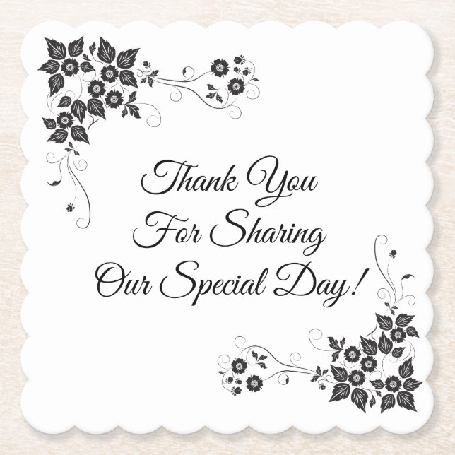 Hochzeitspapier-Untersetzer Untersetzer (Vorderseite)