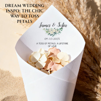 Hochzeitspapierkone für Blume-Petals-Toss