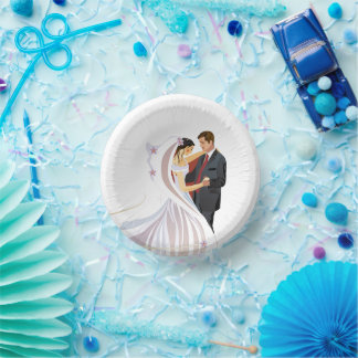 Hochzeitspapierplatte Pappteller