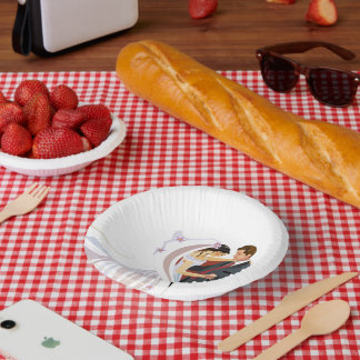 Hochzeitspapierplatte Pappteller