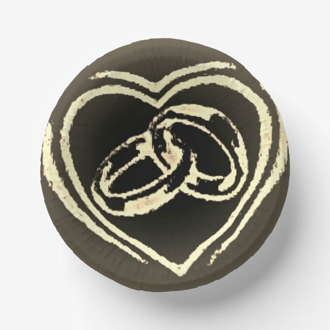 Hochzeitspapierteller Pappteller (Vorderseite)