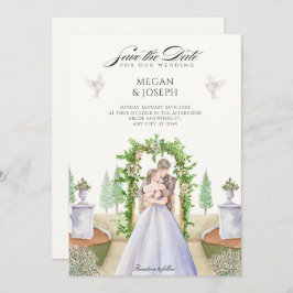 Hochzeitsparadies Aquarell Save The Date