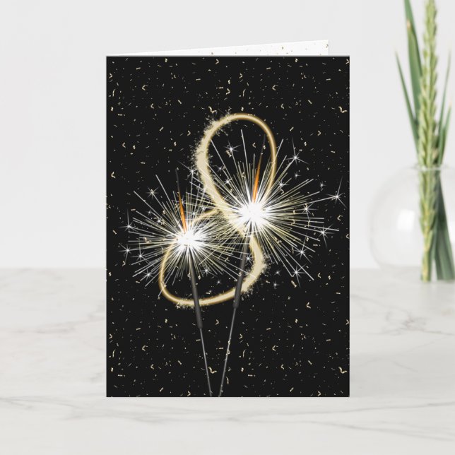 Hochzeitsparkler Karte (Vorderseite)