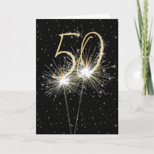 Hochzeitsparkler zum 50. Mal Karte