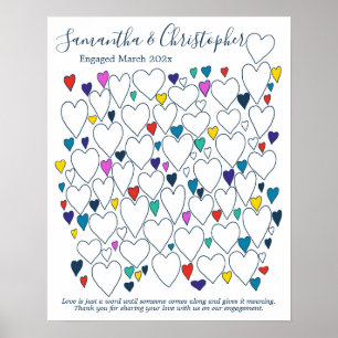 Hochzeitsparty-Gästebuch-Plakat Poster
