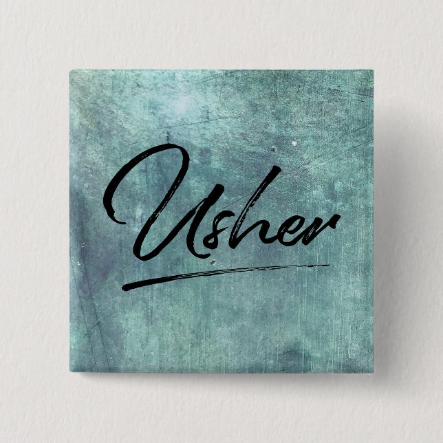 Hochzeitsparty Usher Button (Vorderseite)