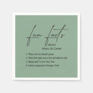 Hochzeitspass Fakten zum Thema Grün Serviette