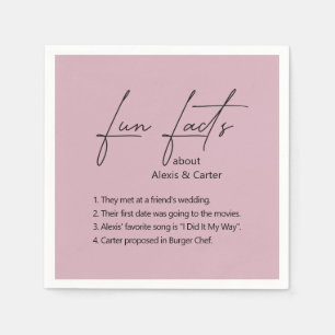 Hochzeitspass - Fakten zur Dusty-Rose Serviette