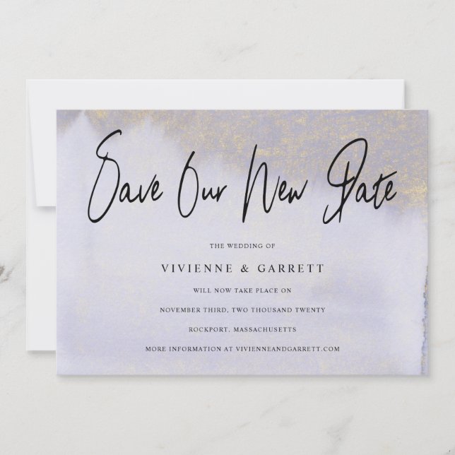 Hochzeitspause Rette unser neues Date Foto Save The Date (Vorderseite)