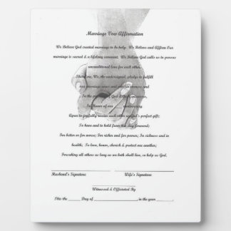 Hochzeitspaziergang Vow Renewal Tabletop Plaque mi Fotoplatte