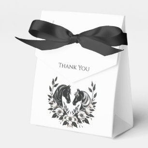 Hochzeitspferde und Blume Geschenkschachtel