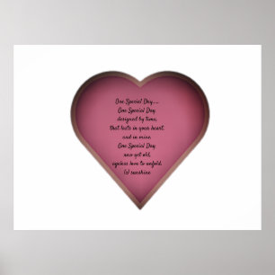 HOCHZEITSPLAKAT EIN BESONDERER TAG GEDICHT POSTER
