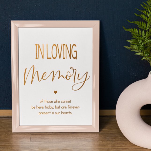 Hochzeitsplakat "In Loving Memory" 8x10 Poster (Von Creator hochgeladen)