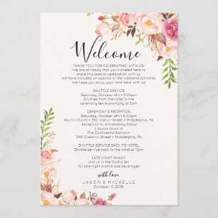 Hochzeitsplan Antique Rose - Gästekalender Programm