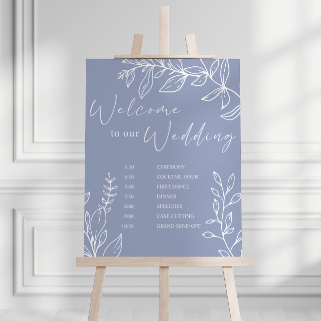 Hochzeitsplan Blaue Blumen Poster (Von Creator hochgeladen)
