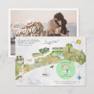Hochzeitsplan Karte Kiawah Island
