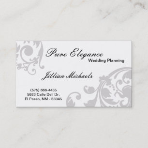 Hochzeitsplaner Damask Filigree Business Card Visitenkarte