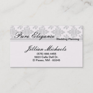 Hochzeitsplaner Damask Filigree Business Card Visitenkarte