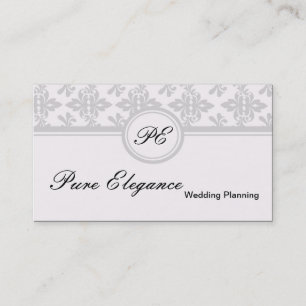 Hochzeitsplaner Damask Filigree Business Card Visitenkarte