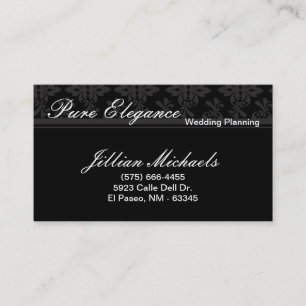 Hochzeitsplaner Damask Filigree Business Card Visitenkarte