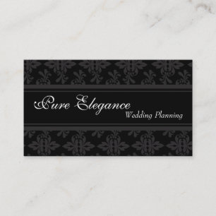 Hochzeitsplaner Damask Filigree Business Card Visitenkarte