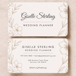 Hochzeitsplaner Floral Visitenkarte