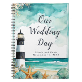 Hochzeitsplaner für Nautical Lighthouse Notizblock