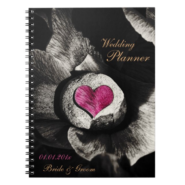 Hochzeitsplaner, Herz der Steinkunst Notizblock (Vorderseite)