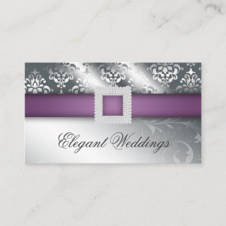Hochzeitsplaner Jewel Lila Silver Visitenkarte
