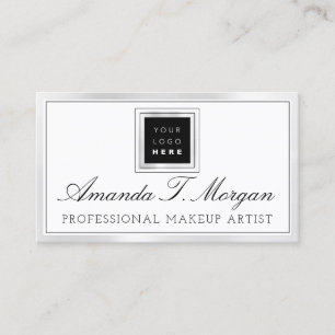 Hochzeitsplaner Logo Silver White Visitenkarte
