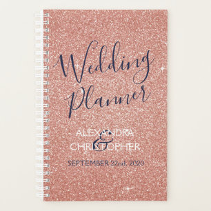 Hochzeitsplaner Rosa - Rose Gold Sparkle Glitzer Planer