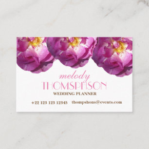 Hochzeitsplaner, Rosen Elegante Visitenkarten Visitenkarte