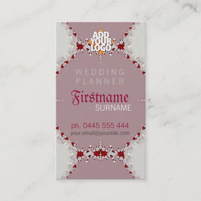 Hochzeitsplaner Royal Business Card Visitenkarte (Vorderseite)