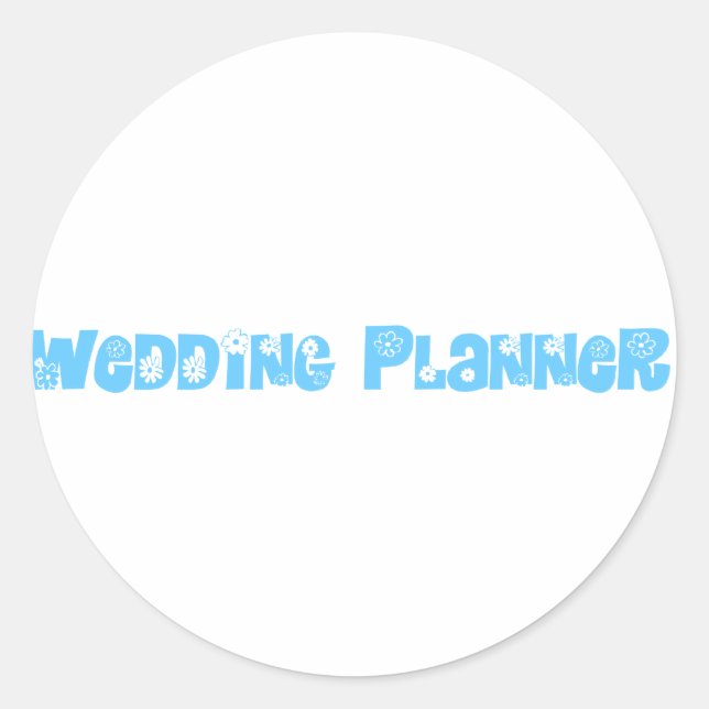 Hochzeitsplaner Runder Aufkleber (Vorderseite)