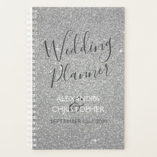 Hochzeitsplaner Silver Sparkle Glitzer Planer