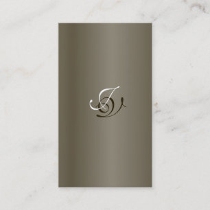 Hochzeitsplaner-Visitenkarte Monogramm-Zwirn Visitenkarte