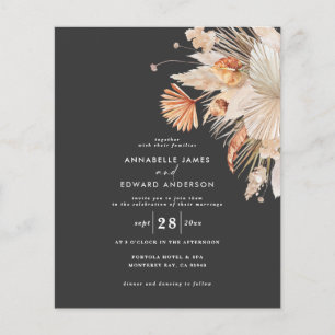 Hochzeitsplanung für botanisches Pampasgras Flyer