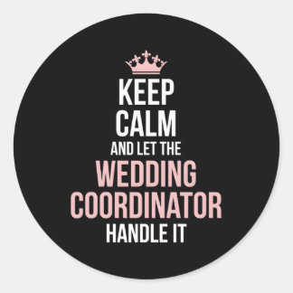 Hochzeitsplanungskoordinator Runder Aufkleber