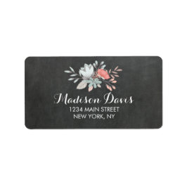 Hochzeitsplatten für hübsche Blumenmuster Adressaufkleber