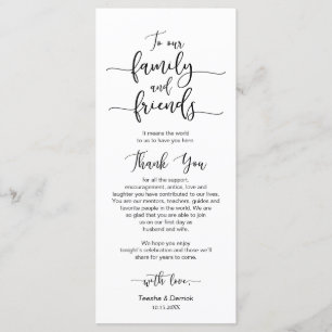 Hochzeitsplattform Vielen Dank, Black Schriftart C Programm