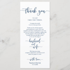 Hochzeitsplattform Vielen Dank, Navy Blue, Card Programm