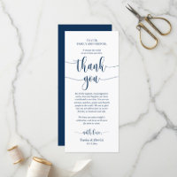 Hochzeitsplattform Vielen Dank, Navy Blue Card