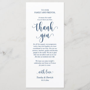 Hochzeitsplattform Vielen Dank, Navy Blue Card Programm